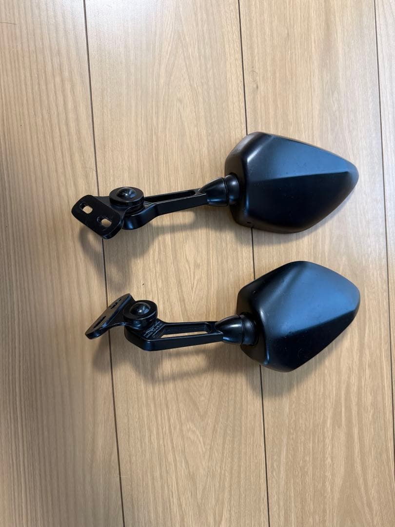 TANAX NAPOREONバイクミラー ブラック 三角形 2個セット