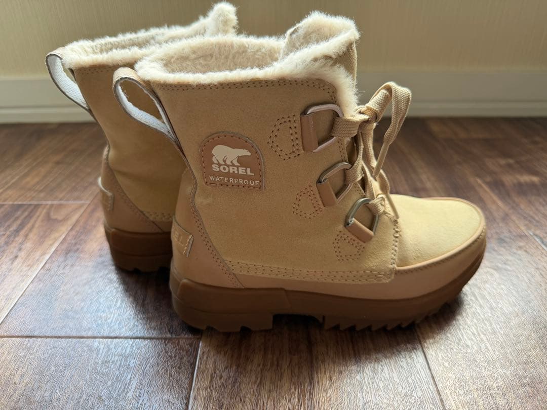 SOREL ソレル 防水ブーツ 23cm レディース ボア付 ベージュ 冬用