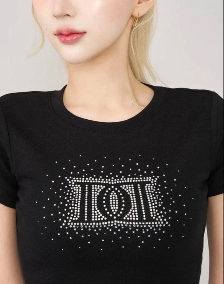 値下げ不可！ Darich シャイニーDDロゴコンパクトTシャツ BLK