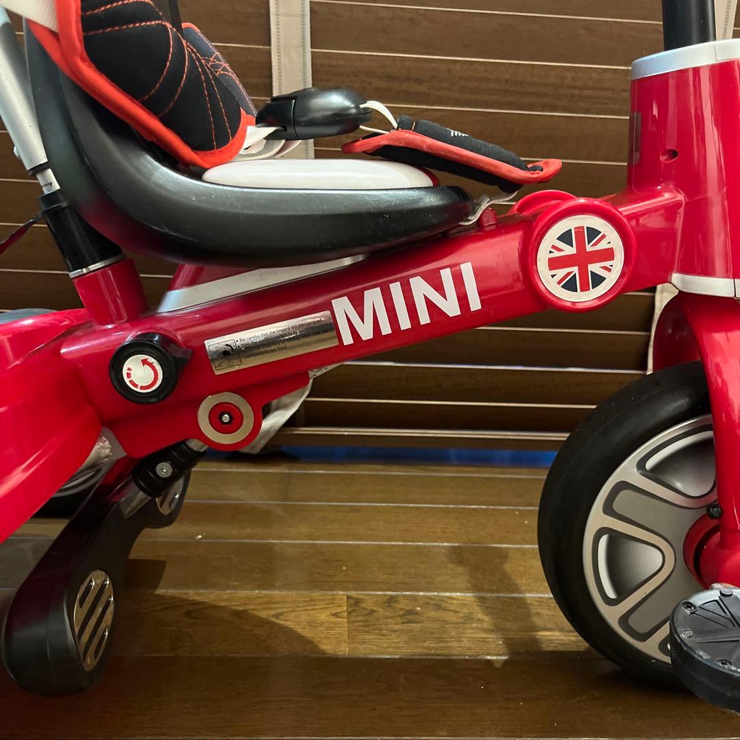 折りたたみ　三輪車 MINI ミニ　クーパー　赤 ハンドル　イギリス