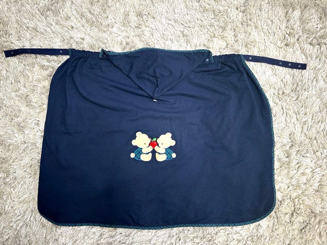 現行商品　familiar 3way ブランケット　ネイビー　春夏　ファミリア