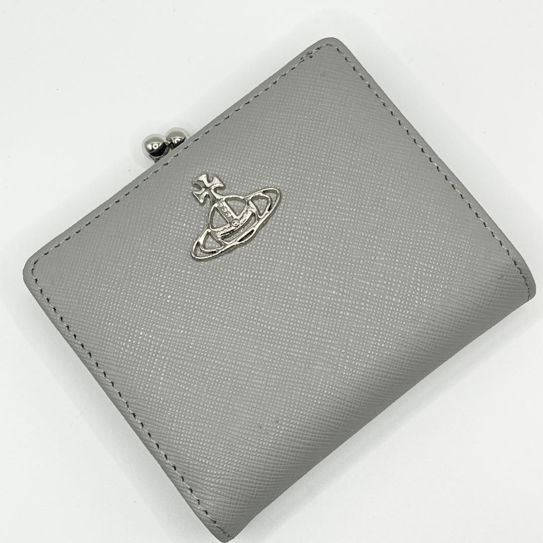 Vivienne Westwood 新品 がま口 人気 グレー 銀 シンプル