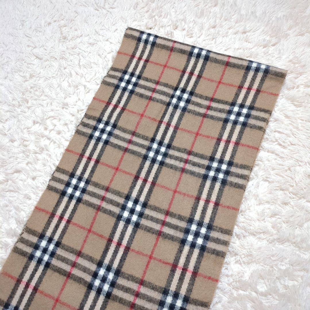 美品！BURBERRY　ラムウールマフラー　ノバチェック　ベージュ