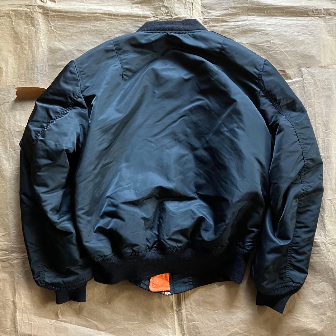 90s USA製 ALPHA MA-1 黒 TALL L goodenough