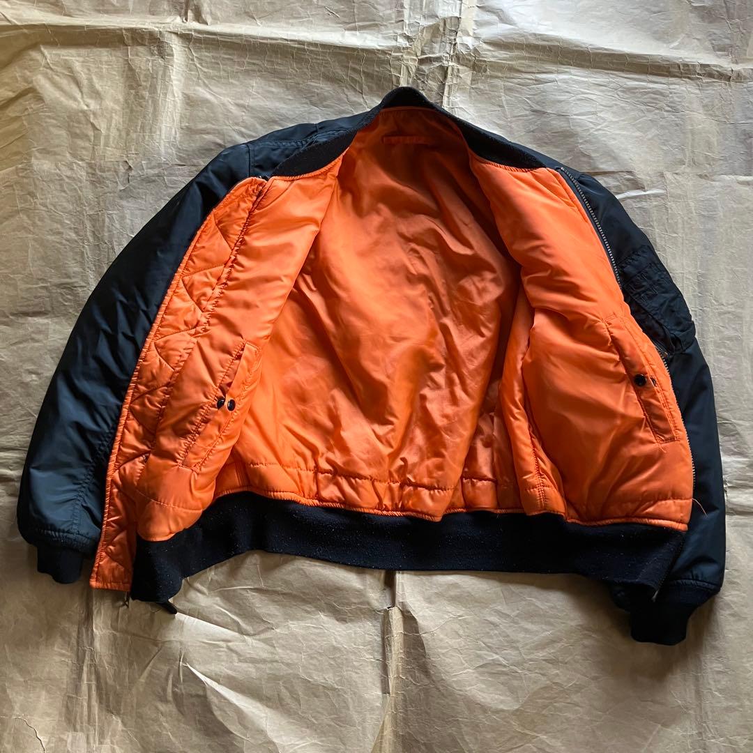 90s USA製 ALPHA MA-1 黒 TALL L goodenough