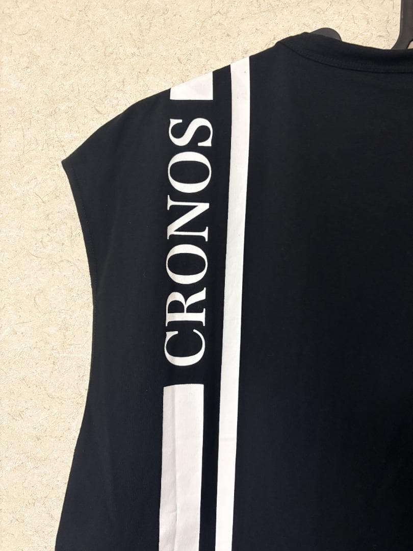 CRONOS ノースリーブタンクトップ 黒