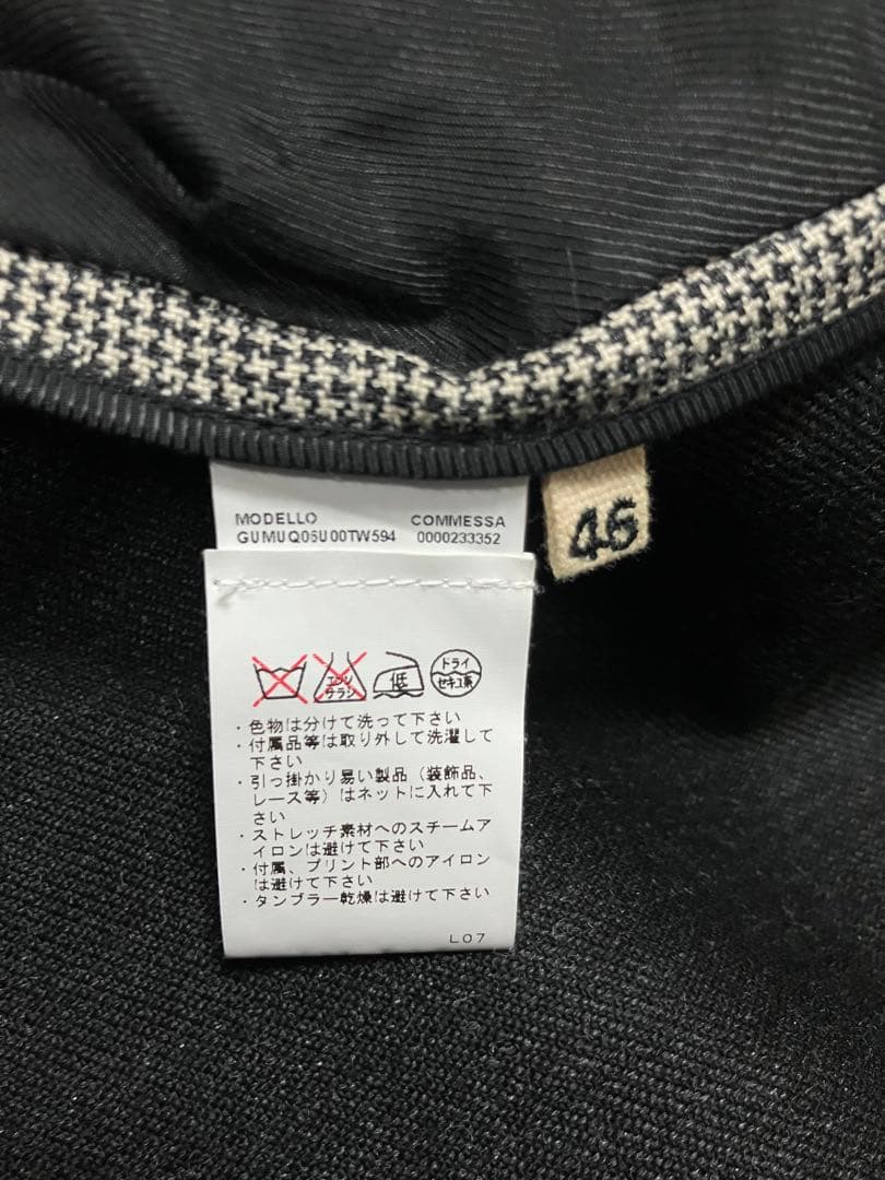 【送料無料】MARNI（マルニ）の千鳥柄テーラードジャケット　46サイズ