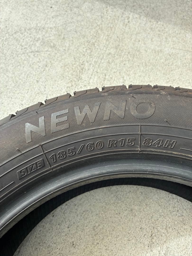 送料込み185/60r15BRIDGESTONE NEWNO4本セットバリ山