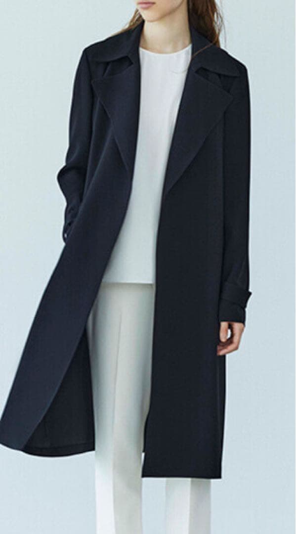 美品 2023AW Theory アドミラルクレープ トレンチコート S