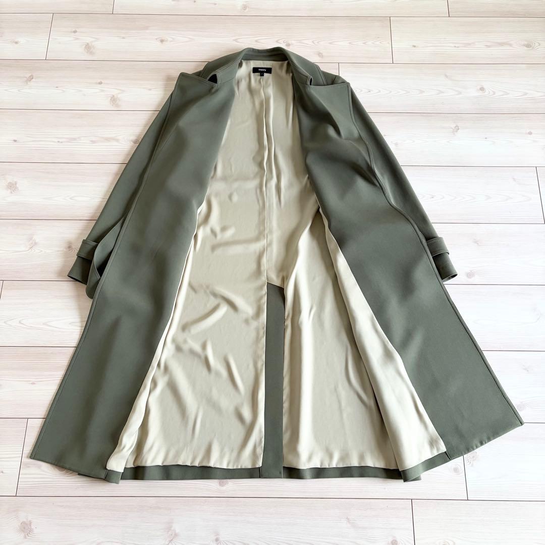 美品 2023AW Theory アドミラルクレープ トレンチコート S