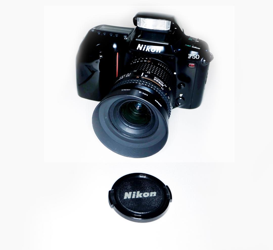 Nikon F50 純正レンズ純正フード純正フィルター純正ストラップ、美品稼働品