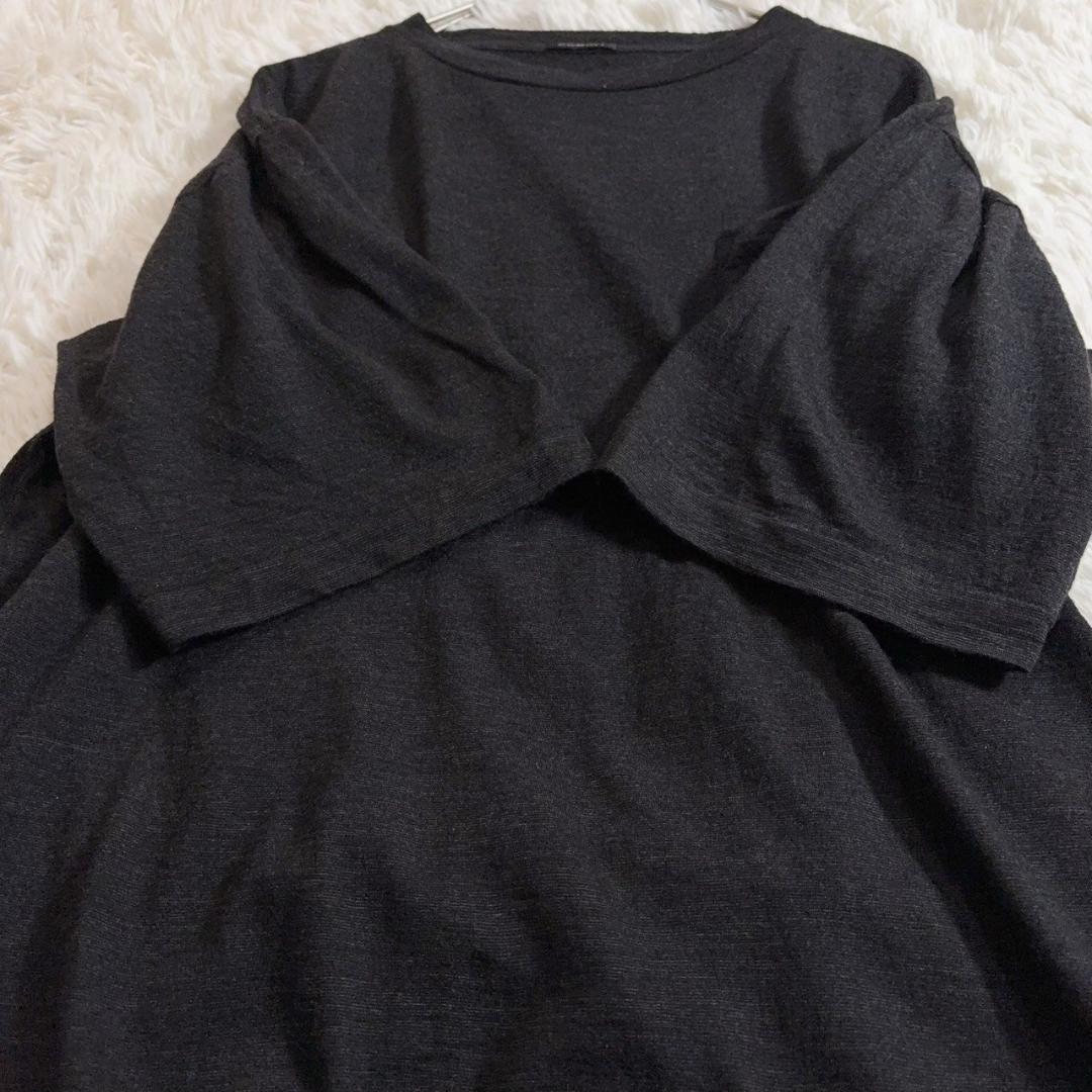 COMOLI 24SS★コモリ ウール天竺 半袖 Tシャツ ブラック 2
