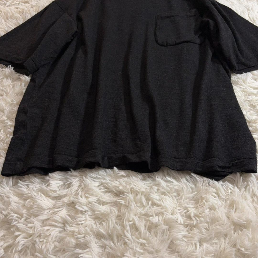 COMOLI 24SS★コモリ ウール天竺 半袖 Tシャツ ブラック 2