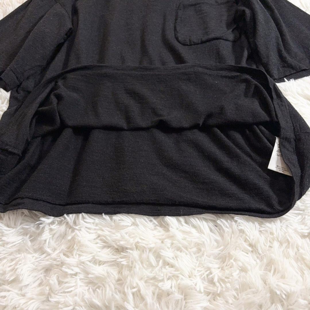 COMOLI 24SS★コモリ ウール天竺 半袖 Tシャツ ブラック 2