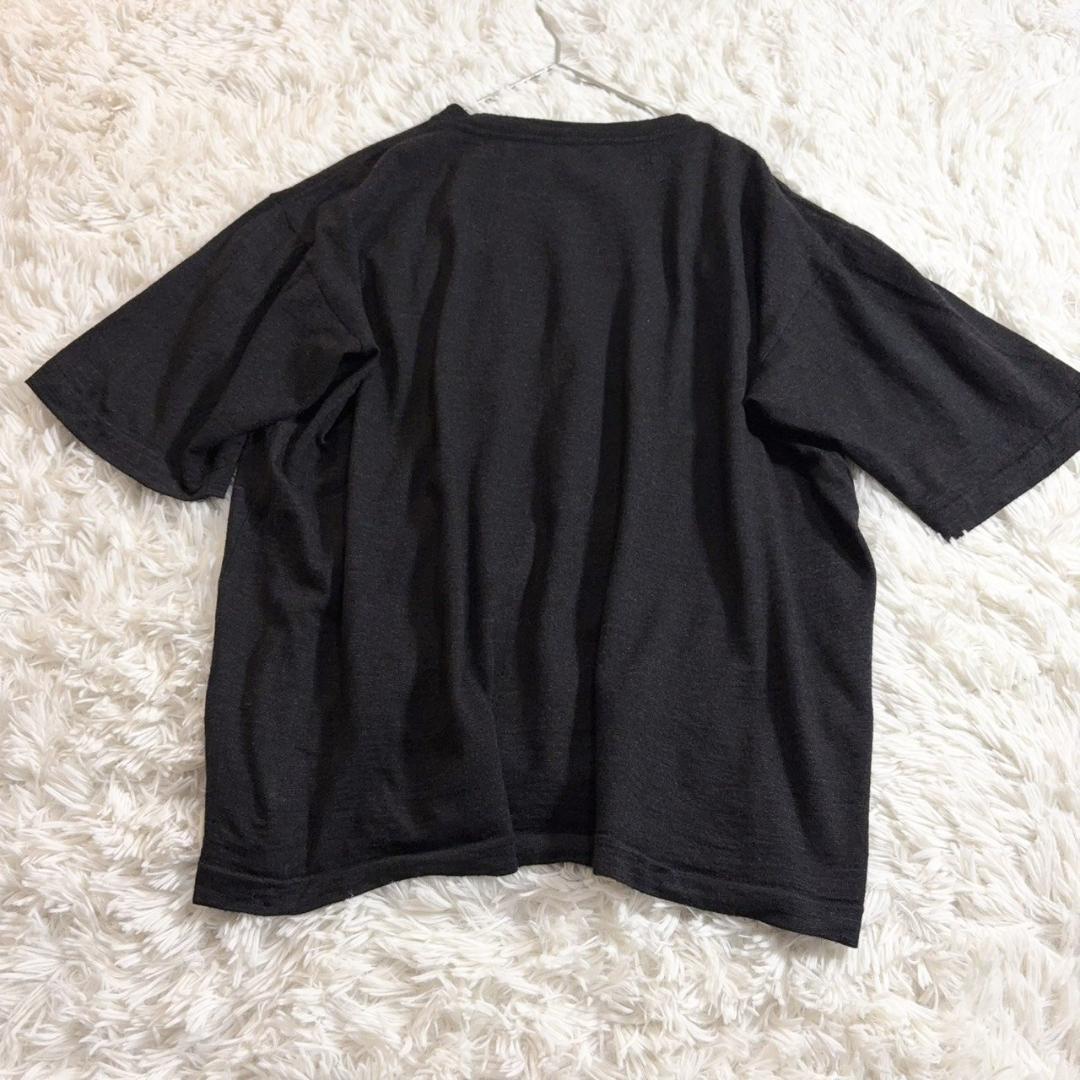 COMOLI 24SS★コモリ ウール天竺 半袖 Tシャツ ブラック 2