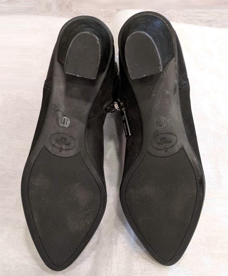 PRADA プラダ ショートブーツ レザー ツートン ブラック 37 レディース