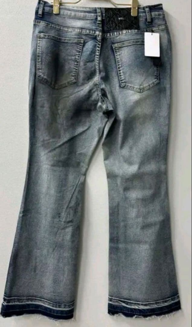 M.U.L MUL エムユーエル ダメージデニムパンツ ストレッチ加工
