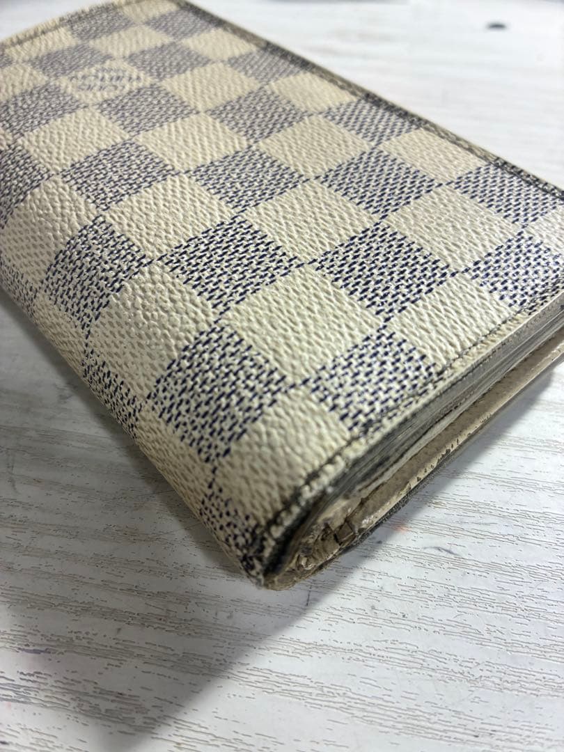 ルイヴィトン LOUIS VUITTON ダミエ アズール 二つ折り財布