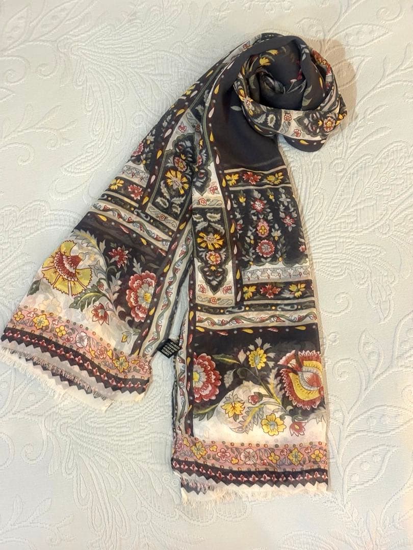 値下⭐︎ETRO 春夏 ストール シルク ペイズリー 柄 ボタニカル イタリア製