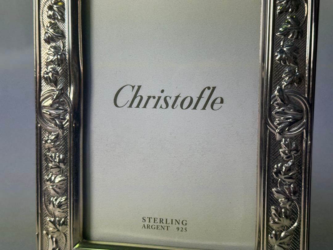 美品 CHRISTOFLE 写真立て　フォトフレーム　メッキ　ゴールド