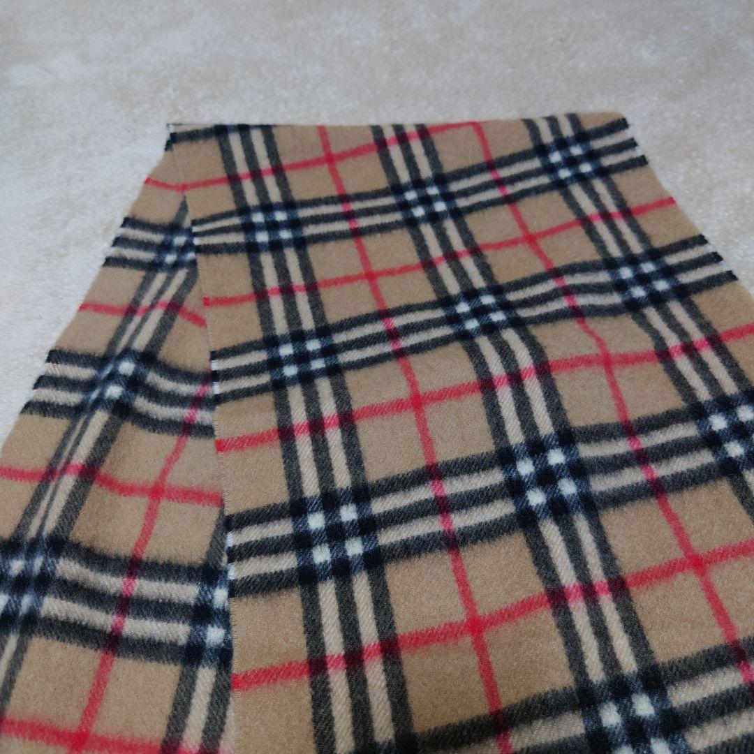 Burberry's チェック柄マフラー カシミヤ100%