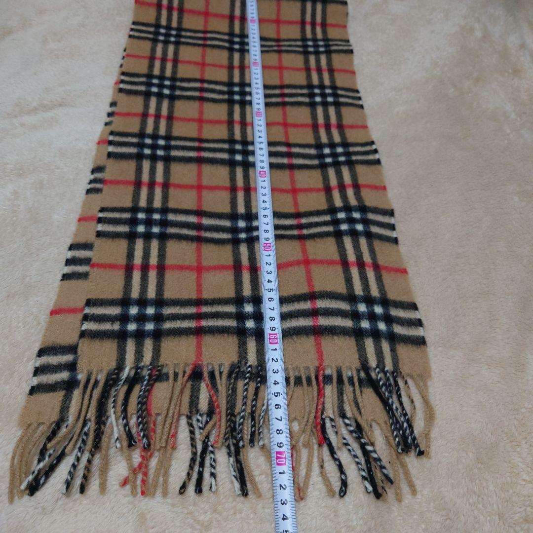 Burberry's チェック柄マフラー カシミヤ100%