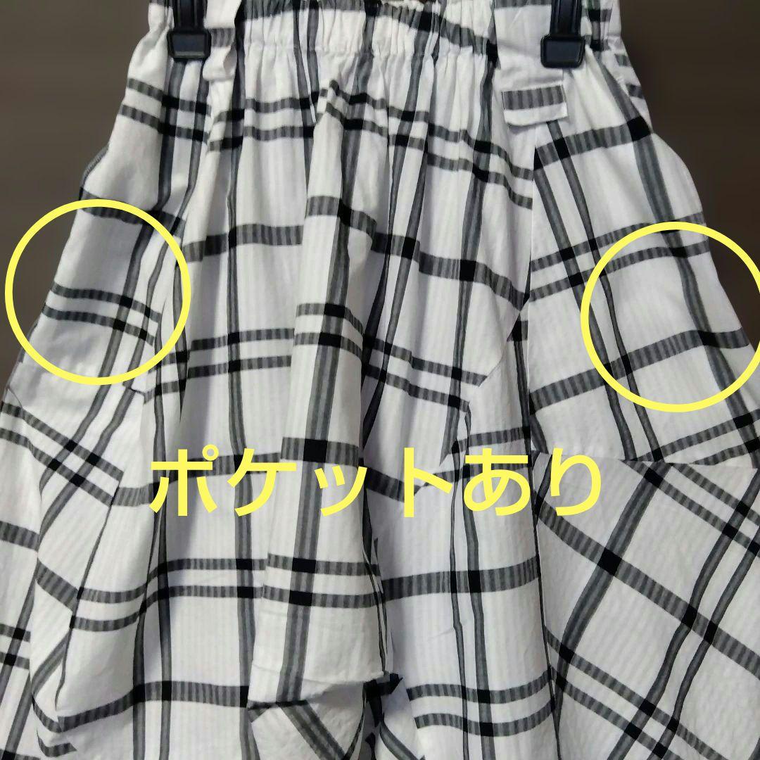 ✿芽風✿センソユニコ✿切り替えバルーンチェック柄フレアスカート