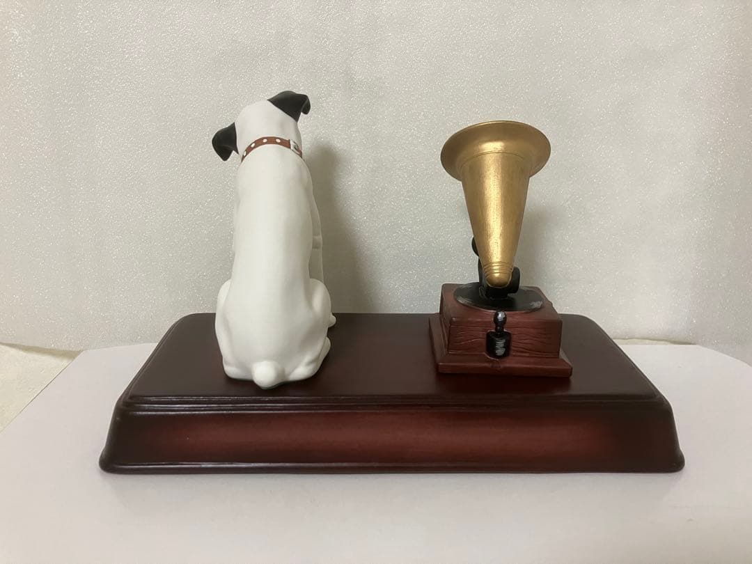 カ*ー様 「ニッパーくん」「蓄音機」「台座」の3点セット（陶器製）