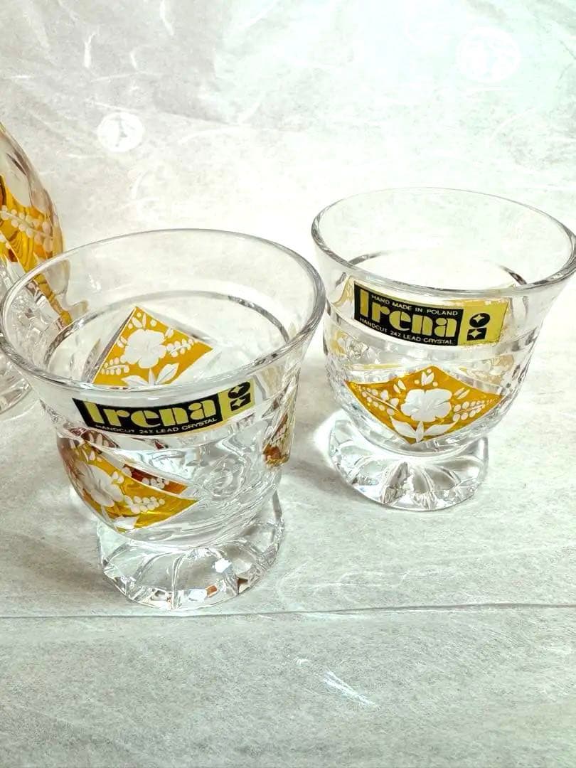 ポーランド　lrena クリスタルガラス　酒器　冷酒器