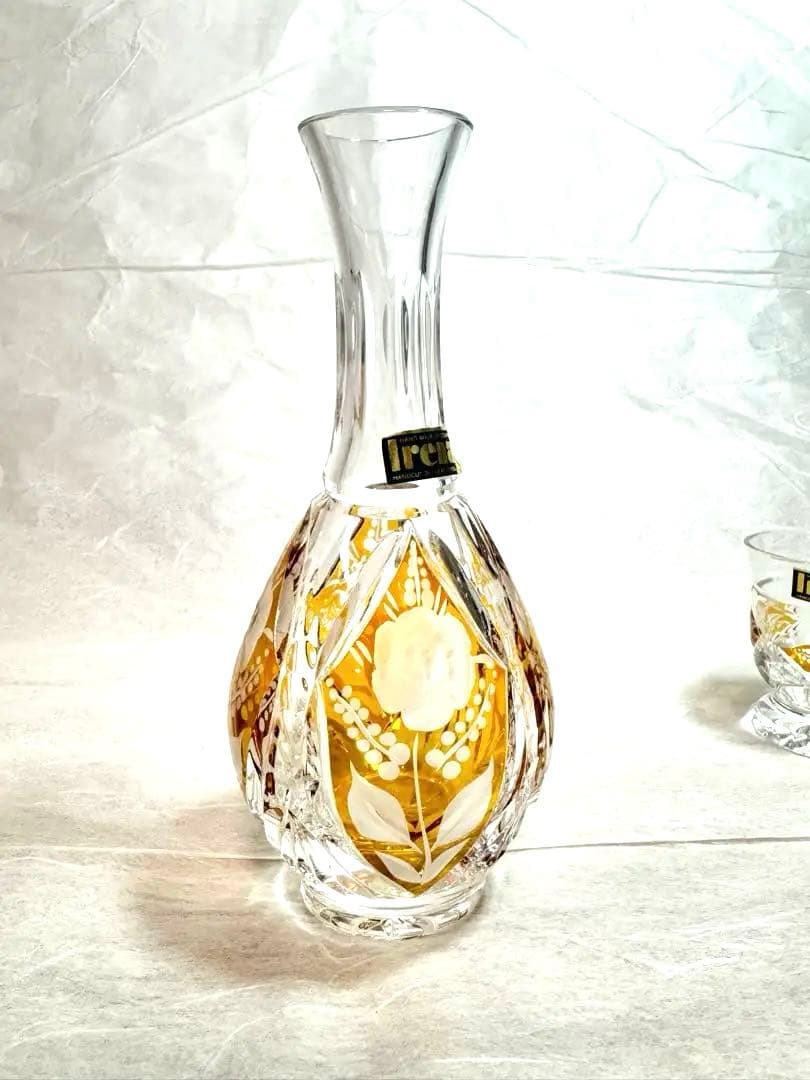 ポーランド　lrena クリスタルガラス　酒器　冷酒器