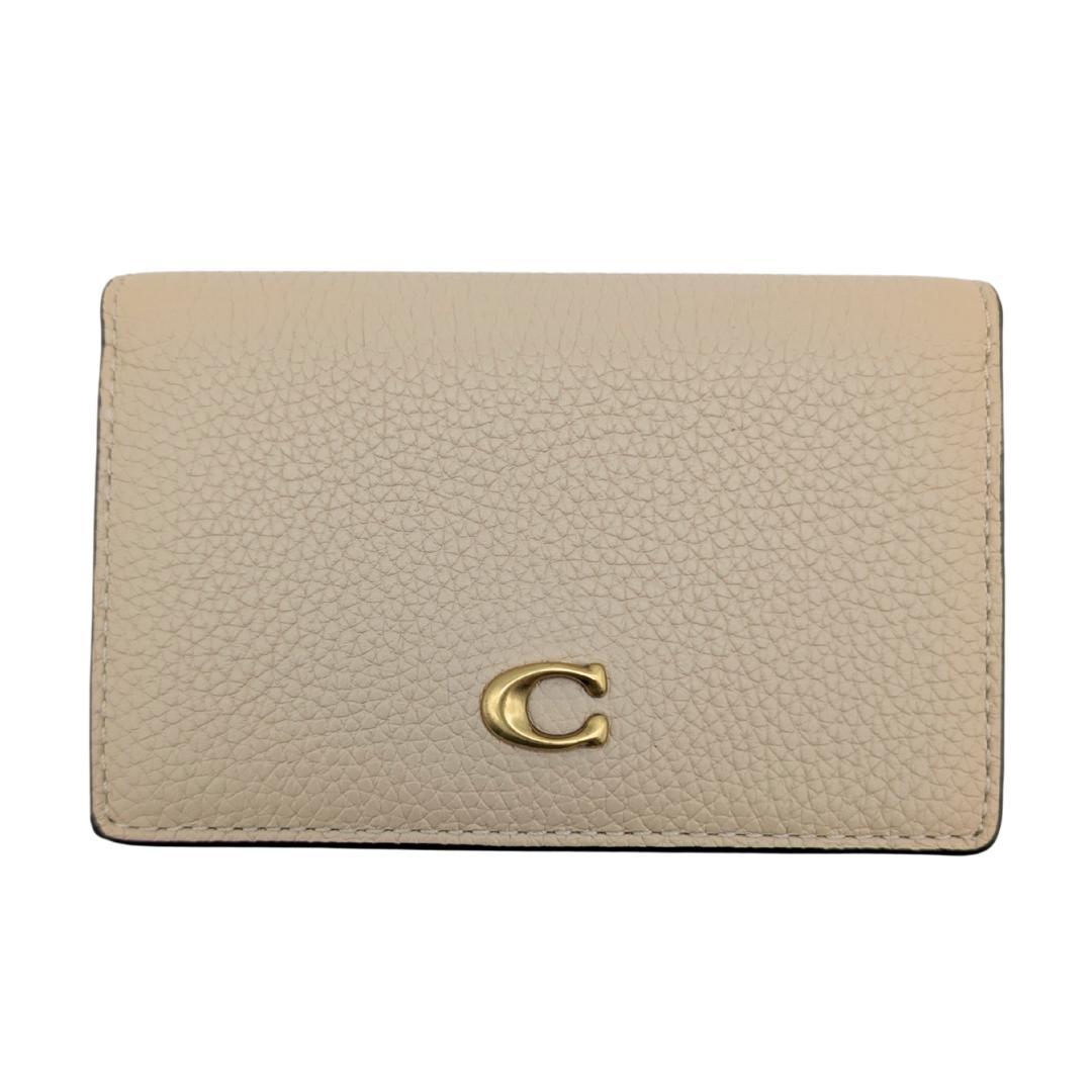 ＜未使用品＞ COACH コーチ 名刺入れ カードケース 小物 アイボリー