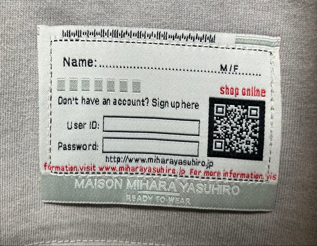 Maison MIHARA YASUHIRO サンフェード Tシャツ　46