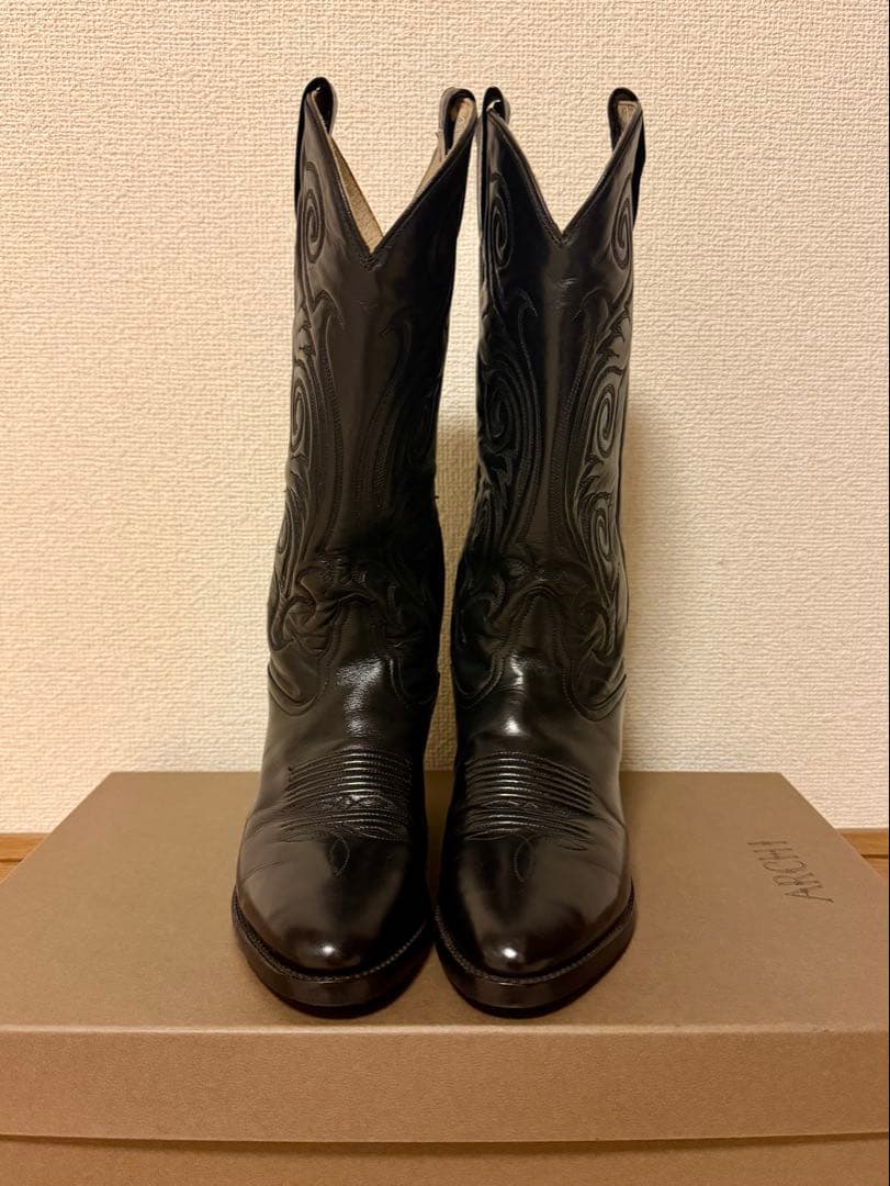 トニーラマ Tony Lama 黒 ウエスタンブーツ　23cm 美品