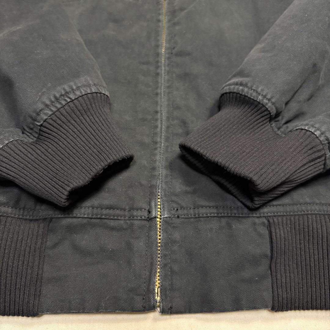 Dickies ダックワークパーカー 企業ロゴ刺繍 ブラック 2XL フルジップ
