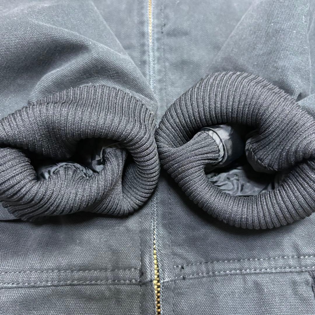 Dickies ダックワークパーカー 企業ロゴ刺繍 ブラック 2XL フルジップ