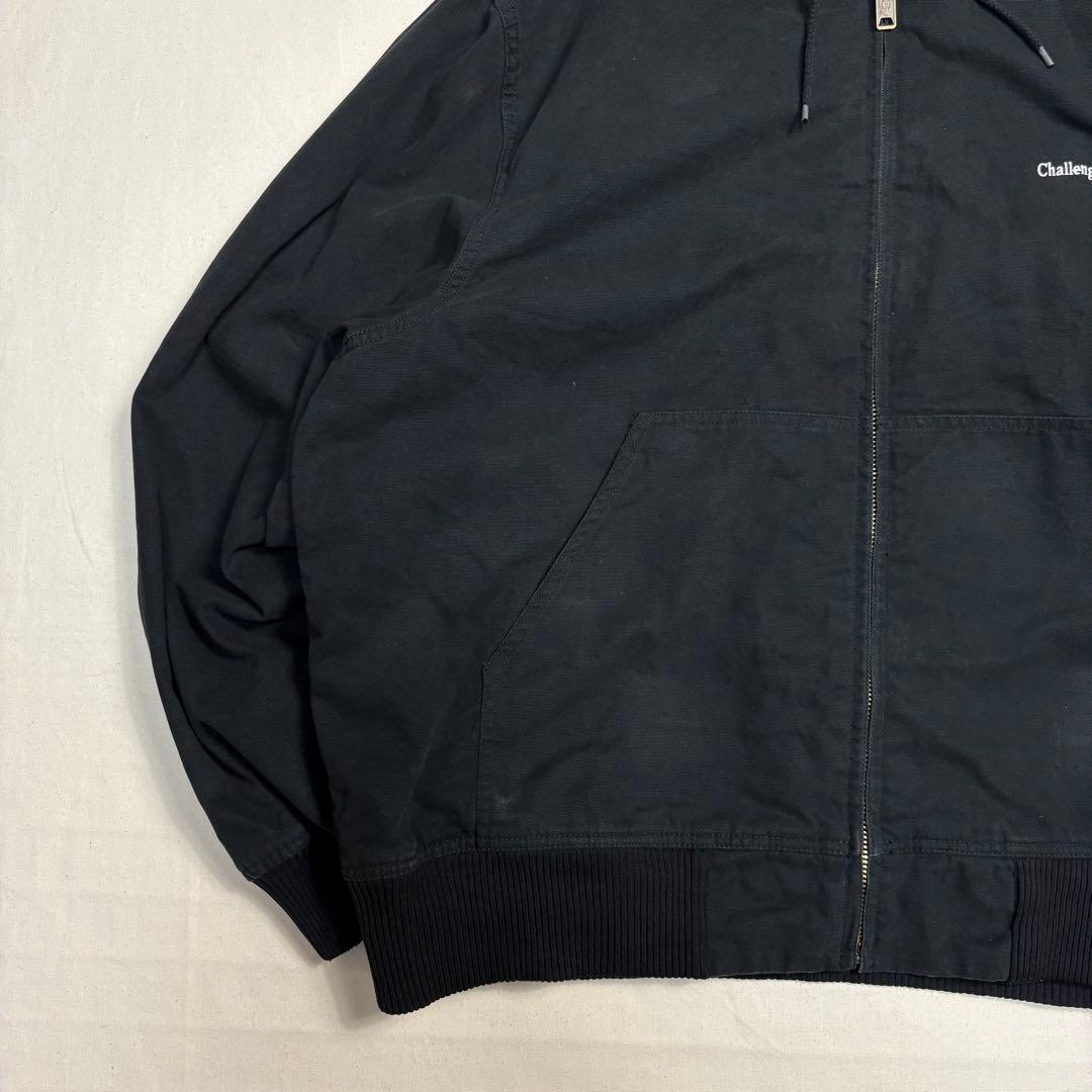 Dickies ダックワークパーカー 企業ロゴ刺繍 ブラック 2XL フルジップ
