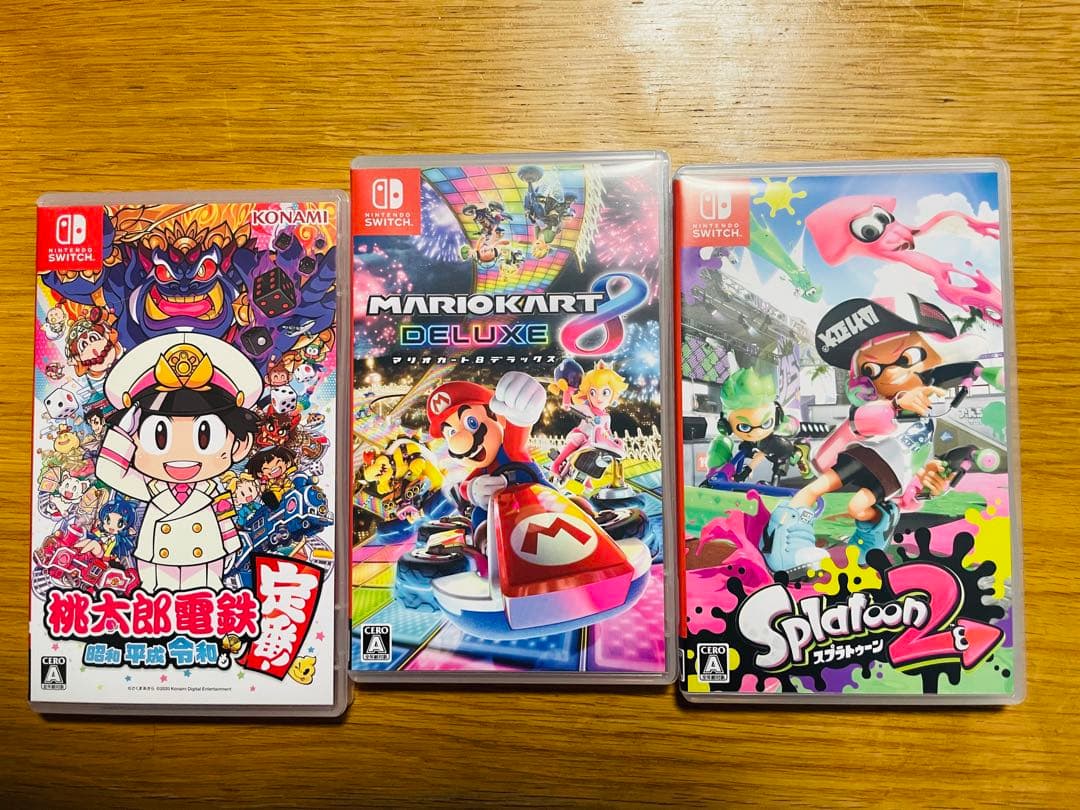 任天堂Switch JOY-CON＋JOY-CONハンドル×4＋ソフト3本セット