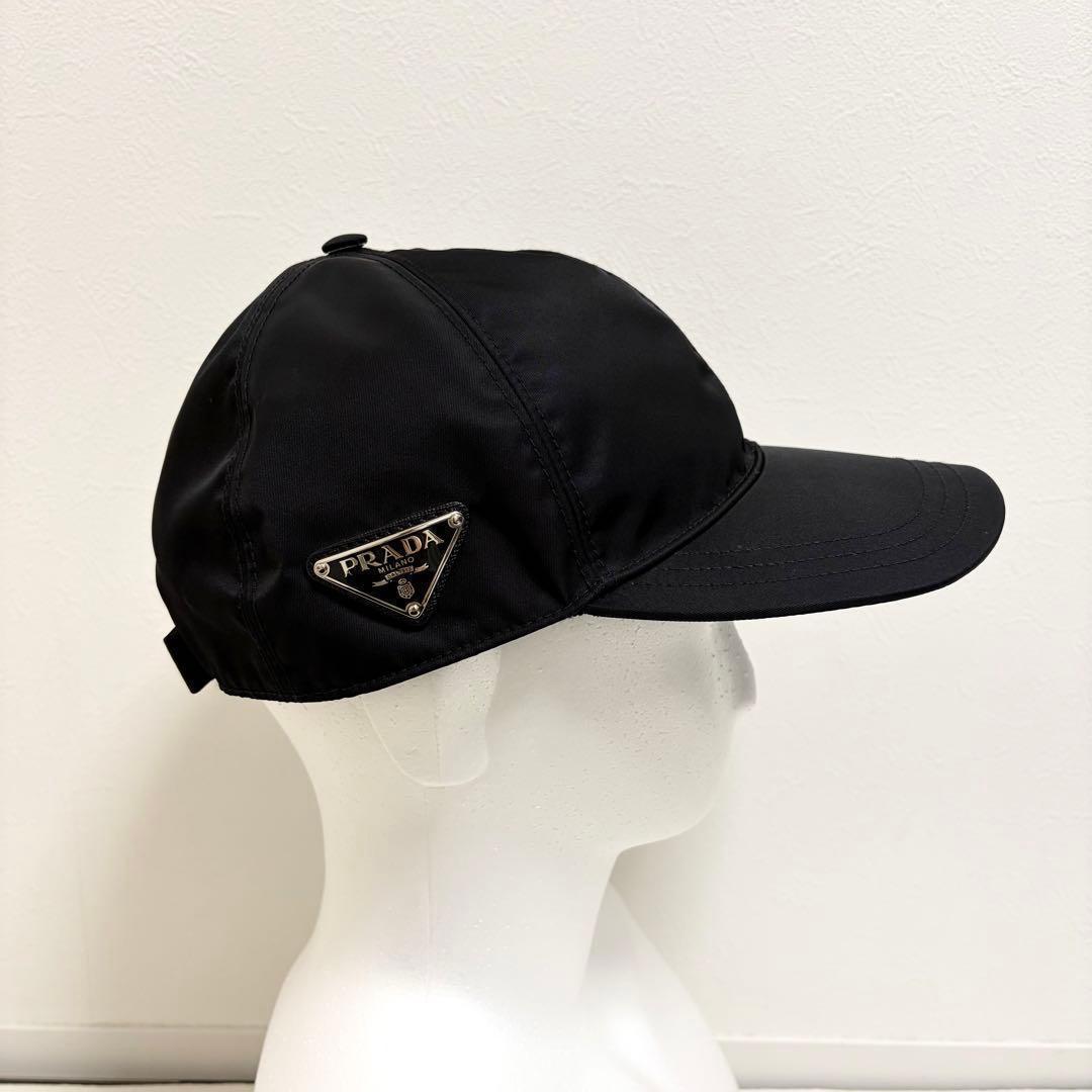 【極美品】プラダ RE-NYLON ベースボールキャップ ブラック 三角ロゴ