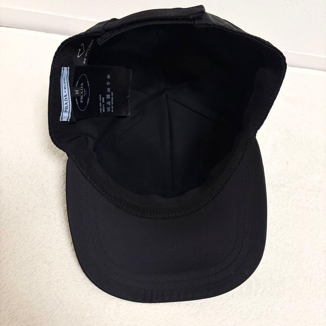 【極美品】プラダ RE-NYLON ベースボールキャップ ブラック 三角ロゴ
