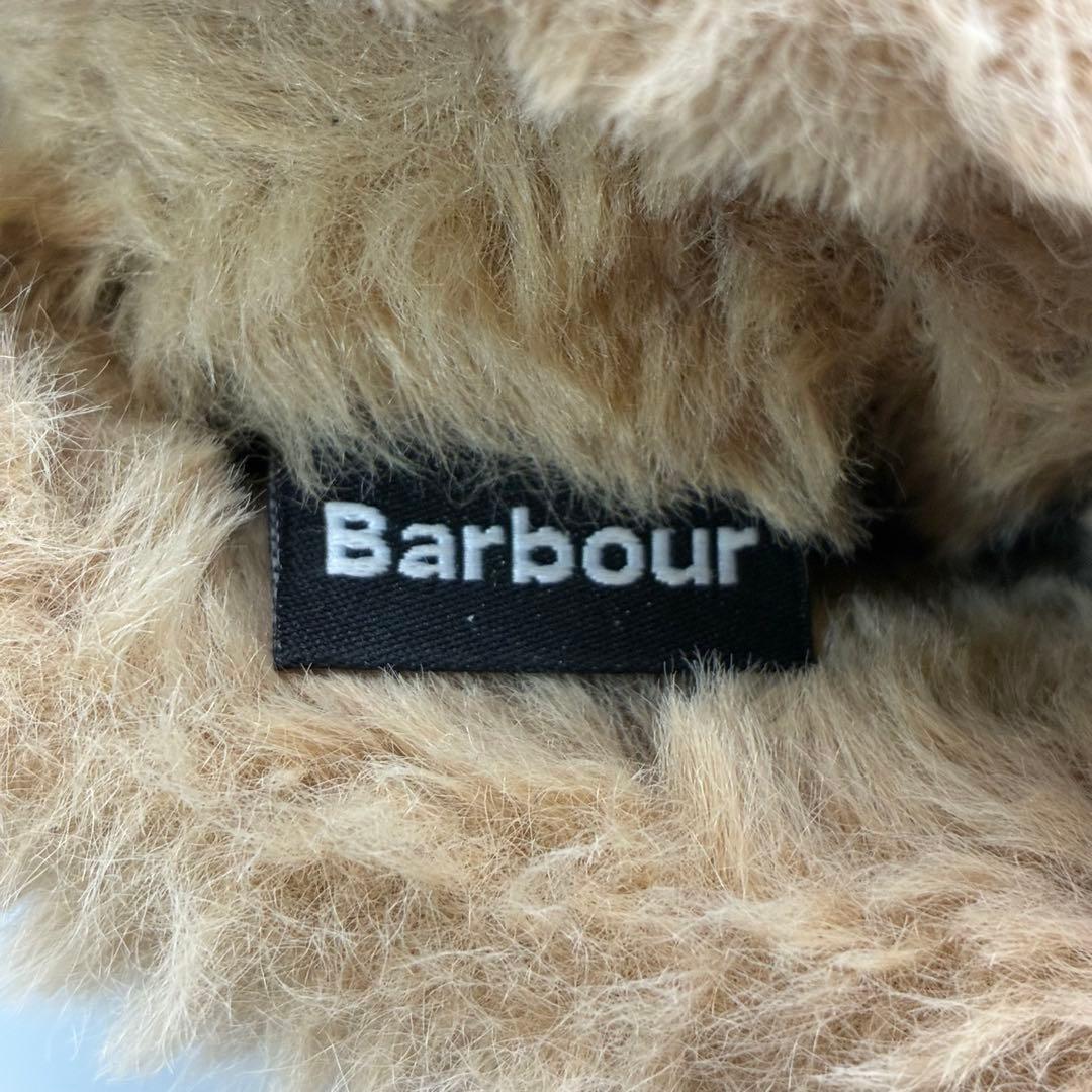 【美品】Barbour ラムレザー手袋 グローブ 羊革 ブラック ファー