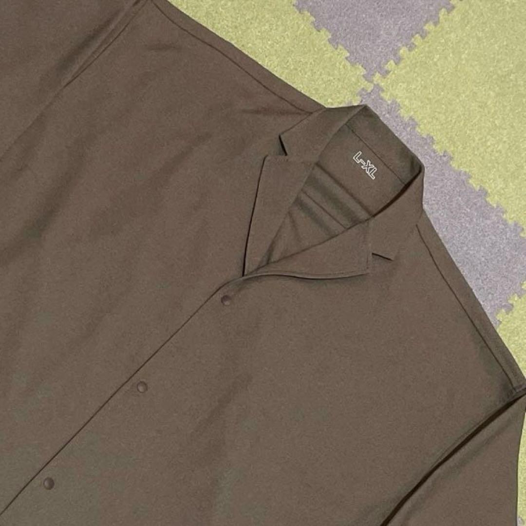良品★MUJI Labo★カルゼ織りテーラードカラーシャツ★L～XL★ブラウン