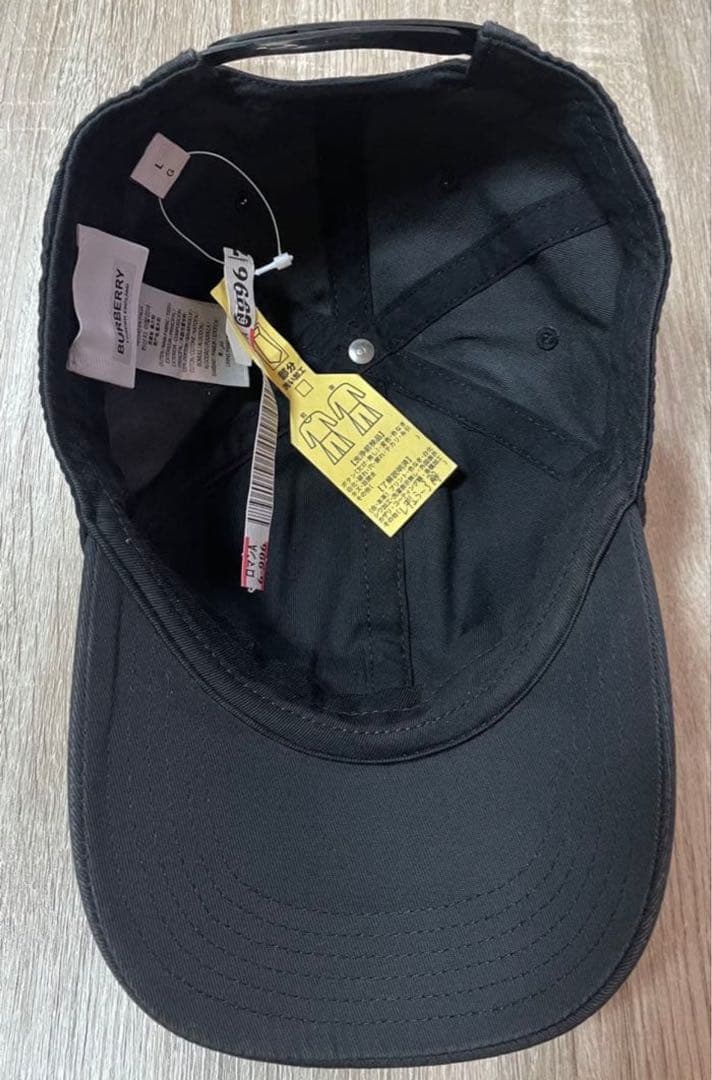【人気】BURBERRY ブラック キャップ Lサイズ
