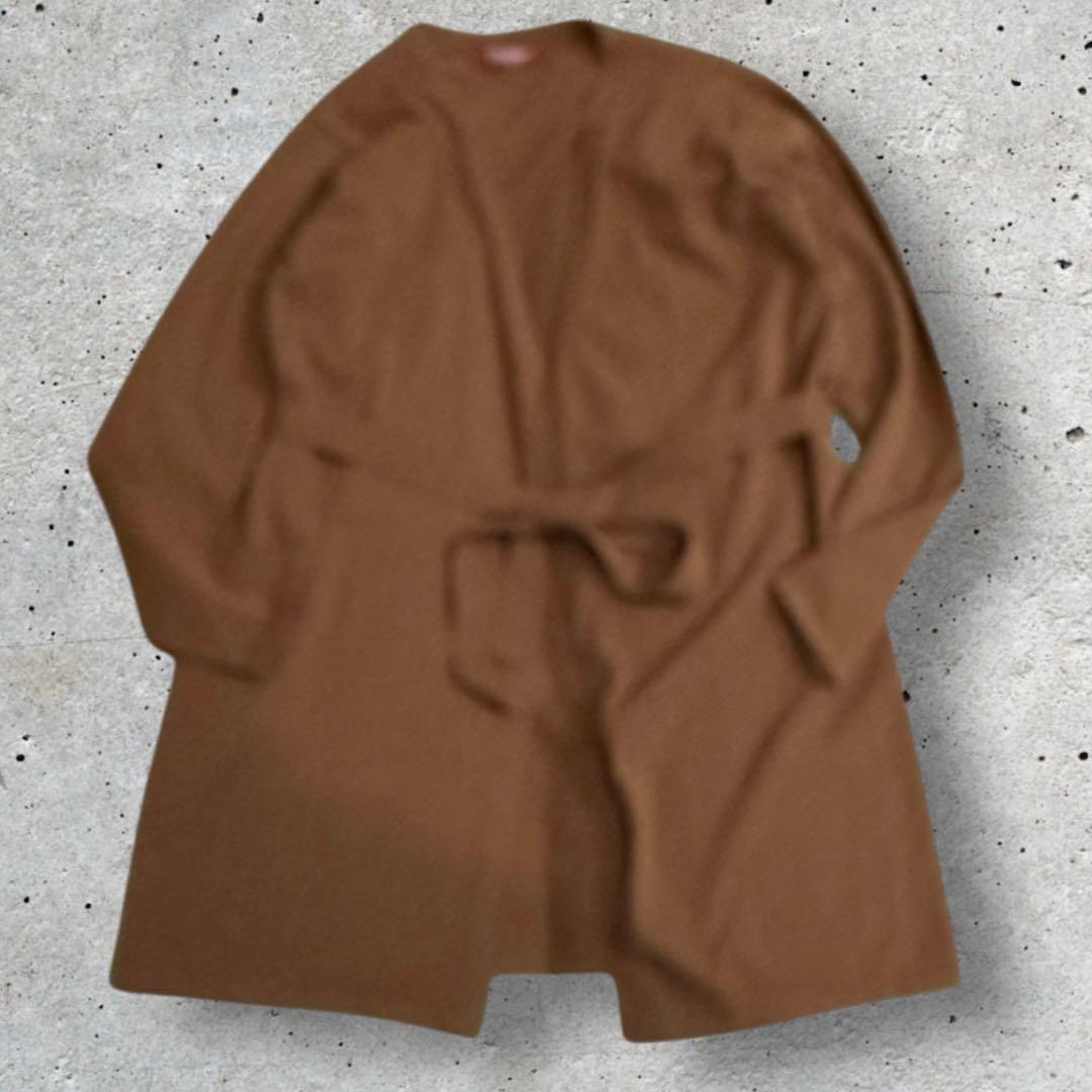 MaxMara STUDIO ロングカーディガン ウエストリボン ニット