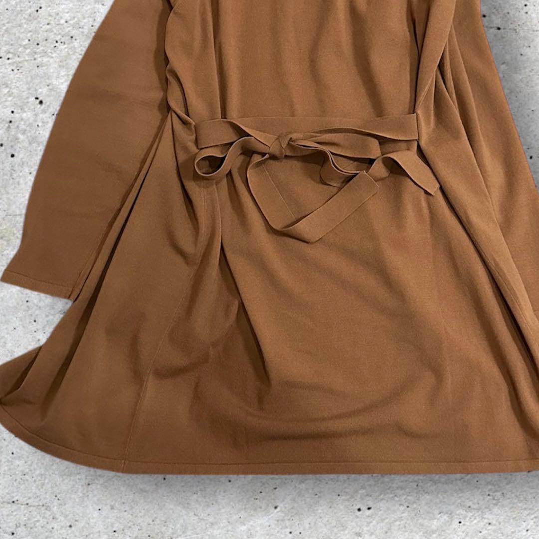 MaxMara STUDIO ロングカーディガン ウエストリボン ニット