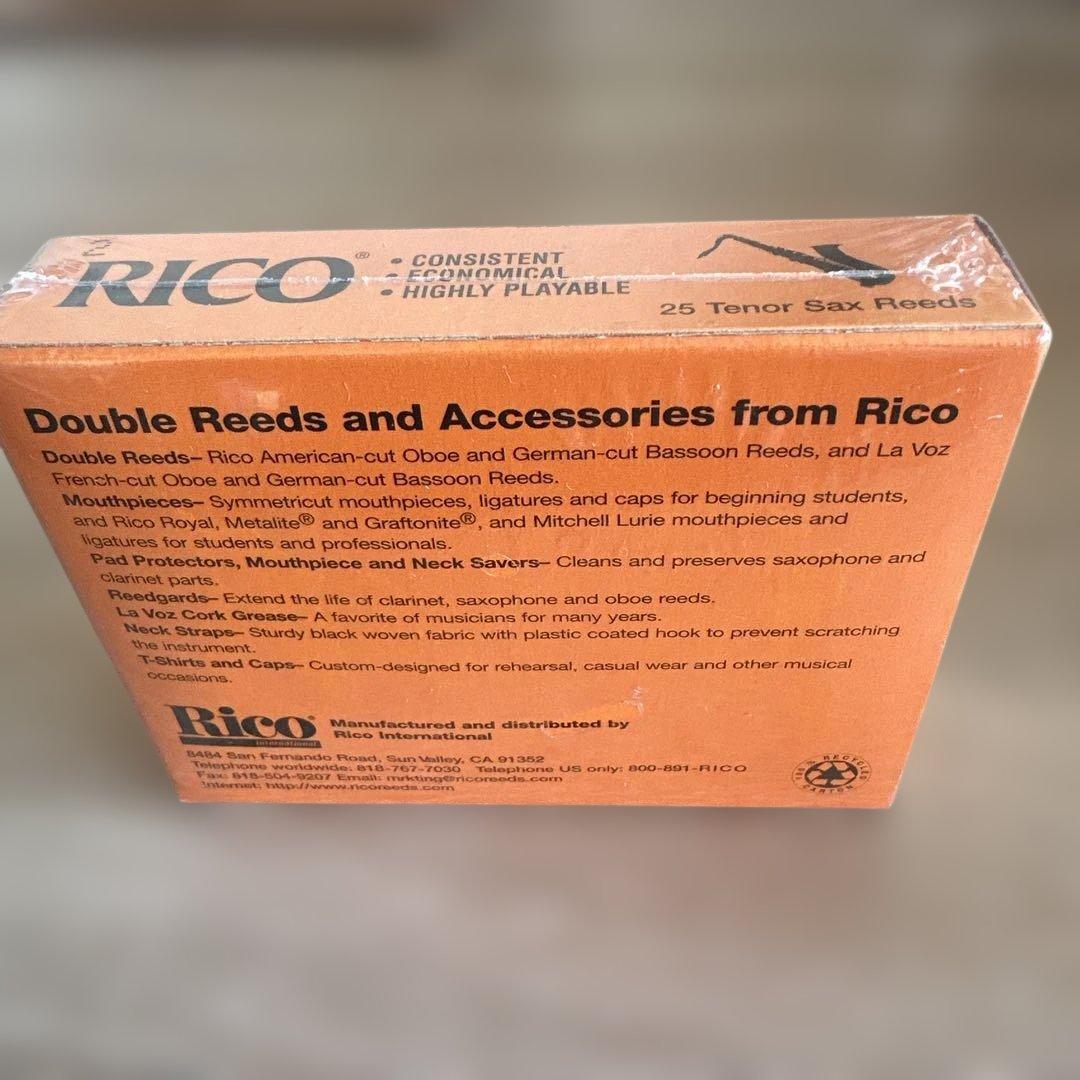 RICO テナーサックスリード 25枚入り 2