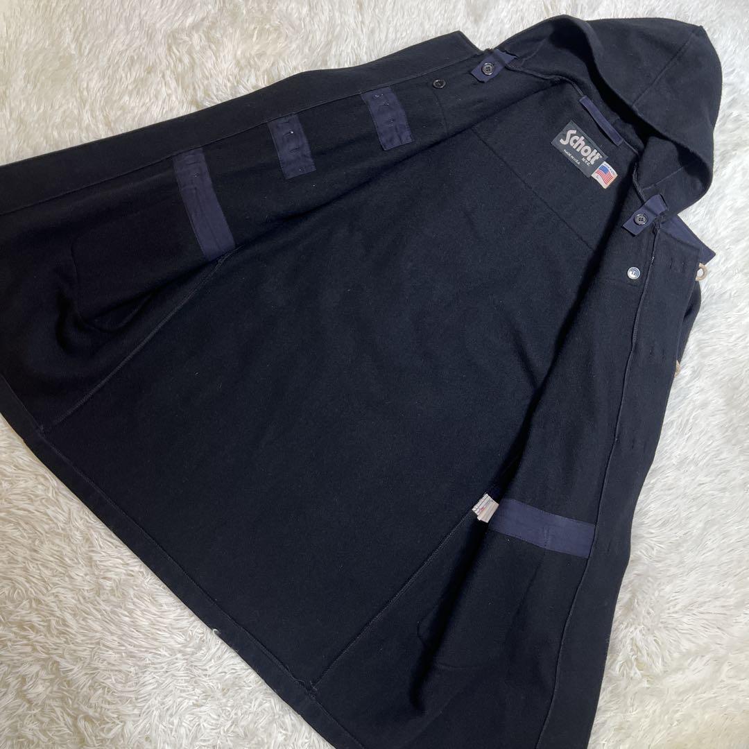 【美品】Schott ショット　ダッフルコート　L 米国製　ブラック