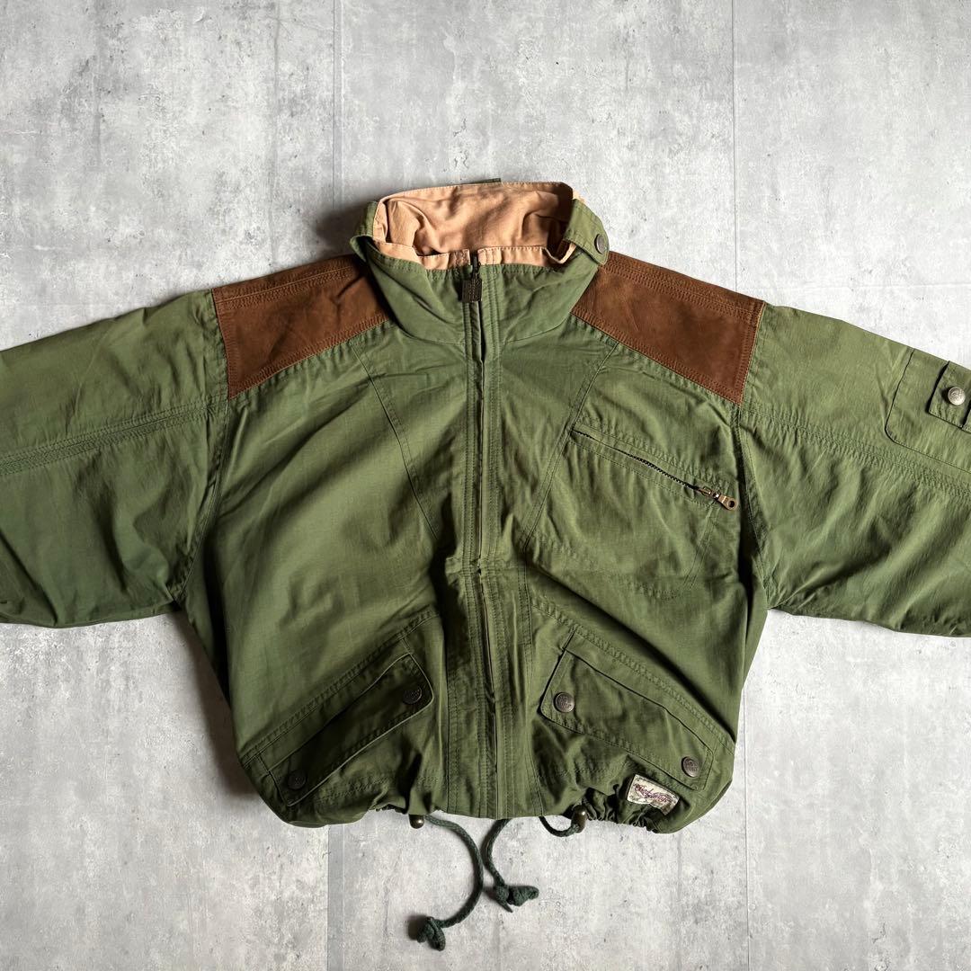 【80s vintage】ジップブルゾン　ギミック　本革　ポルトガル製　短丈