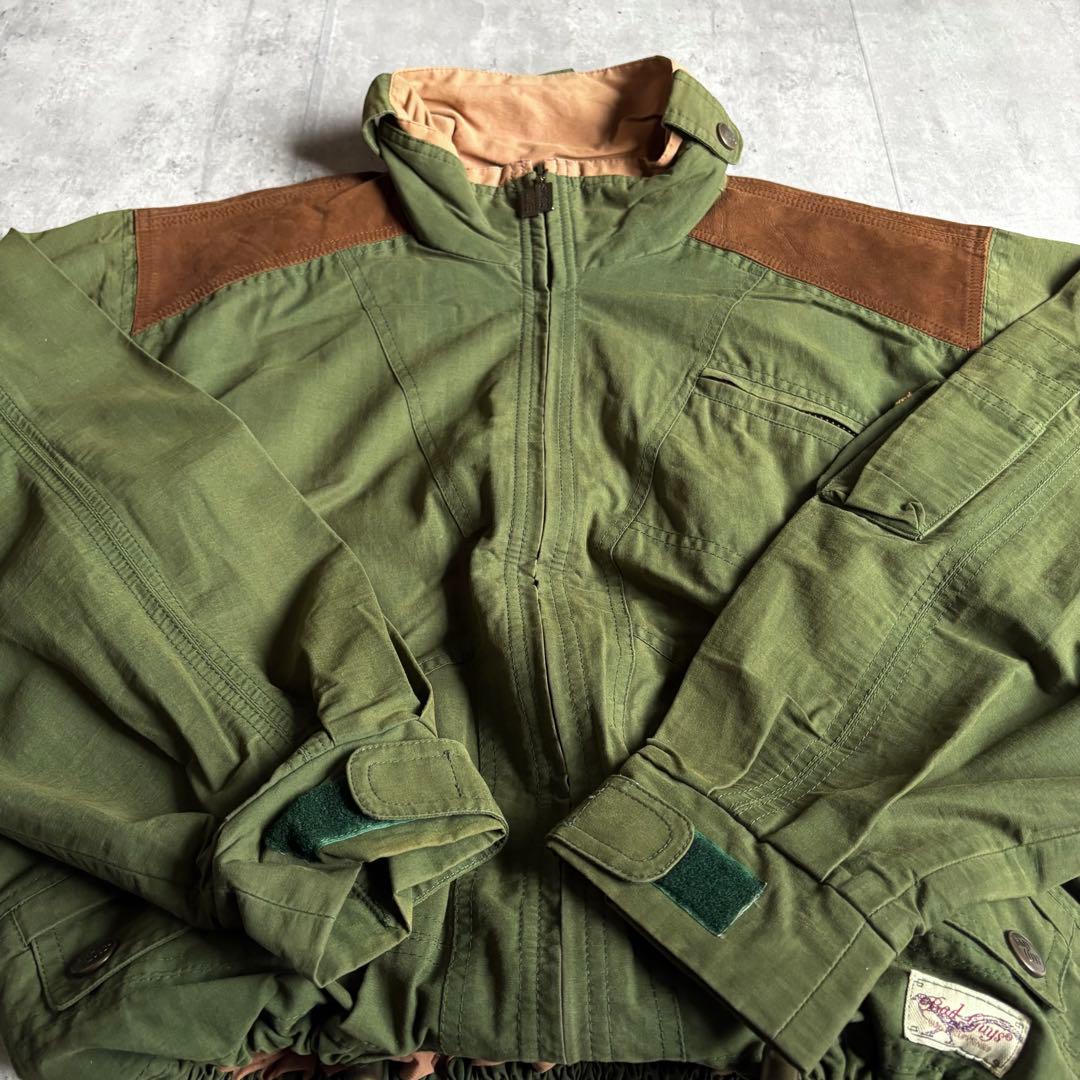 【80s vintage】ジップブルゾン　ギミック　本革　ポルトガル製　短丈