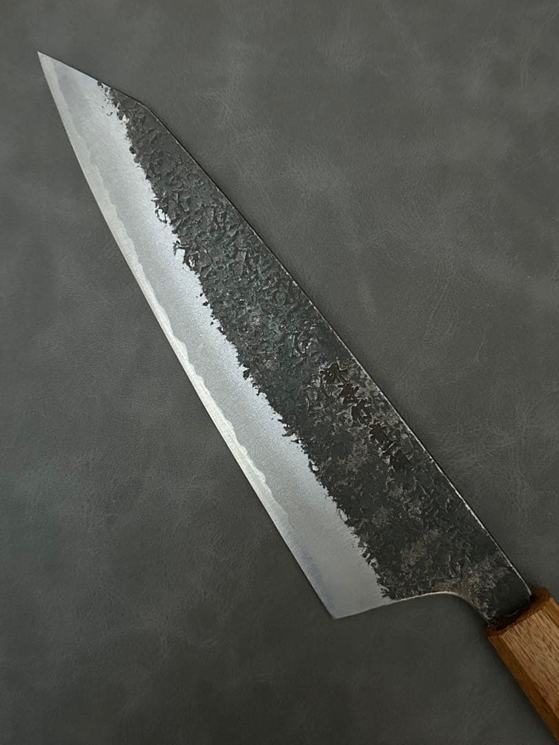 堺孝行 包丁 牛刀 牛刀包丁 焔 紅蓮 安来鋼青紙二号 八角柄 225mm ①