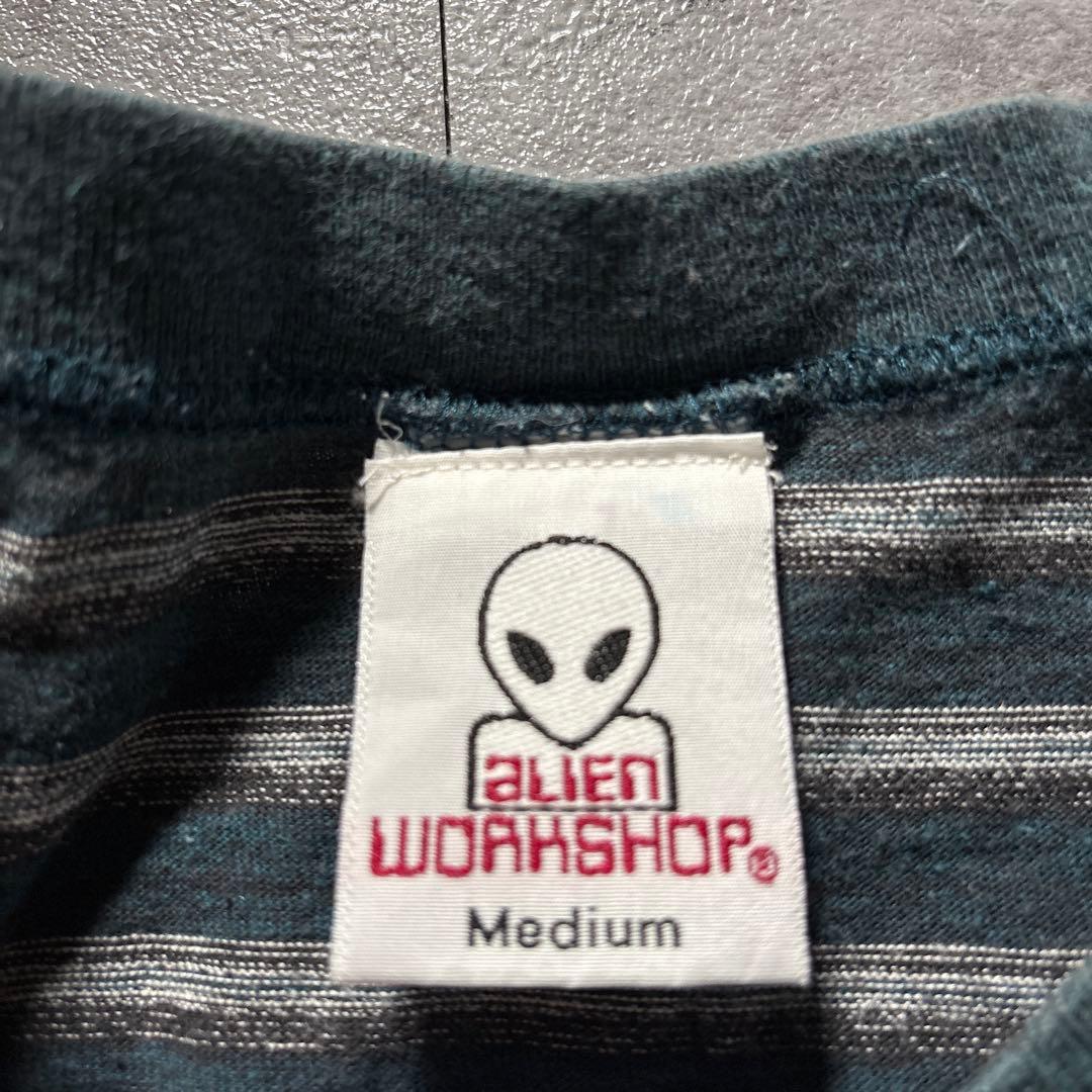 alien workshop 90s ボーダーTシャツ　袖シングル裾ダブル　半袖